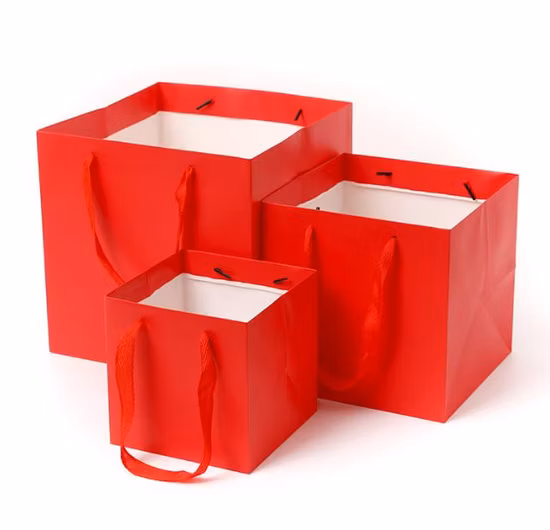 Individuell bedruckte Schmuck-Einkaufspapier-Geschenktüte, luxuriöse Geschenkpapiertüte mit Logo-Bronze